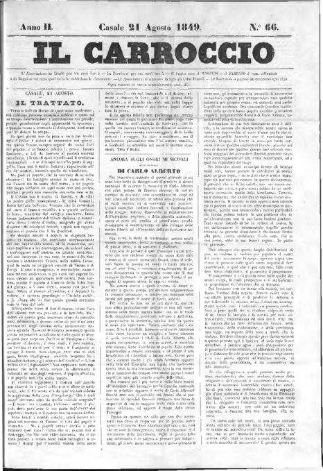 Il Carroccio - Edizione 66 del 21/08/1849
